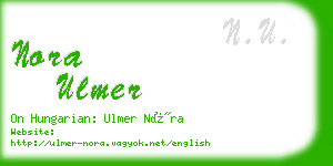 nora ulmer business card